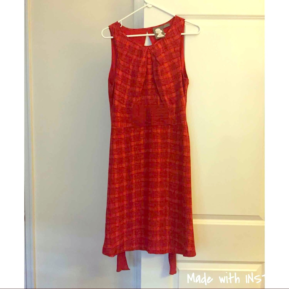 Anthropologie Girls from Savoy red silk dress - 12
